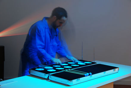 Eugene Ughetti performing the Radiobots